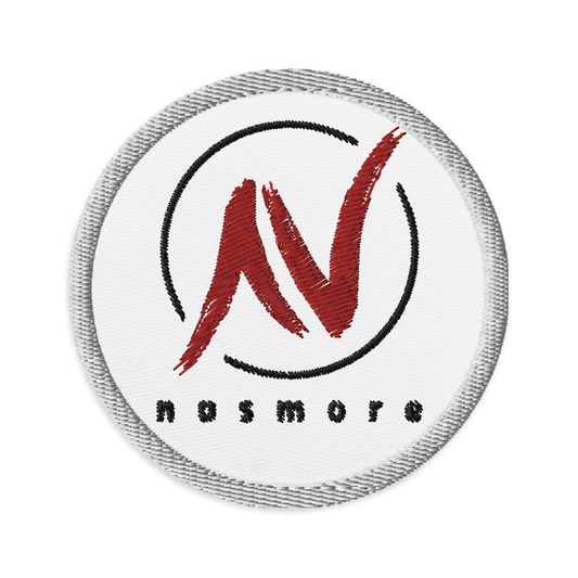 "nasmore official" embroidered patch (White)