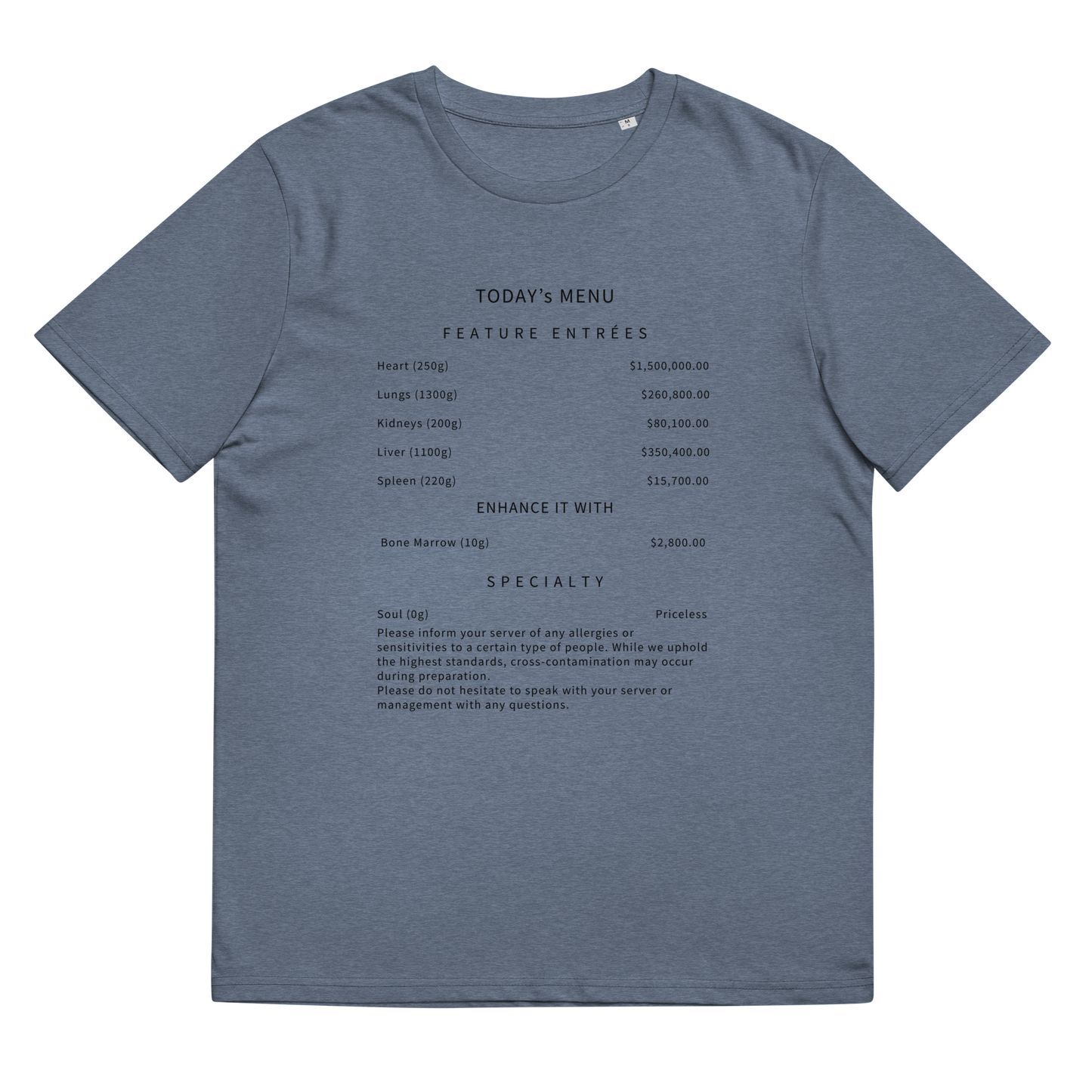 "Cannibal Restaraunt" Unisex organic cotton t-shirt