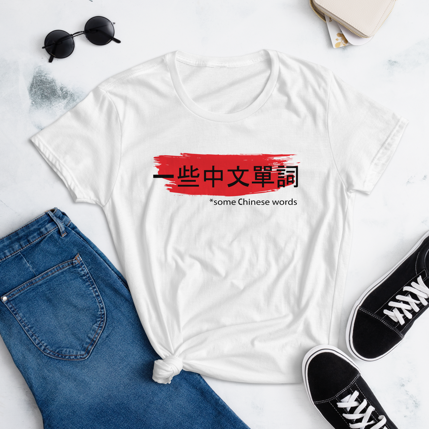 "Something in Chinese" (White) - Women's t-shirt by nasmore
